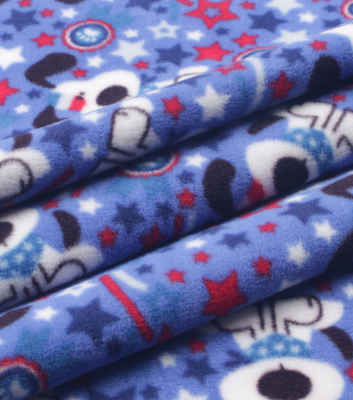 Patriotic Dogs Anti Pill Plush Fleece Fabric