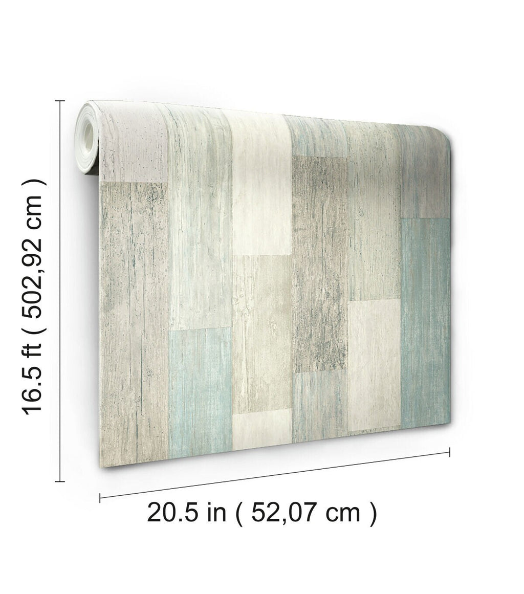 RoomMates Wallpaper Coastal Weathered Plank