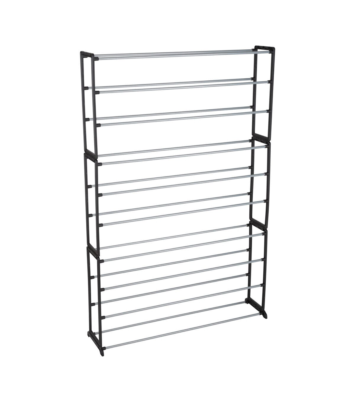 Simplify 24 Black 50 Pair Shoe Rack