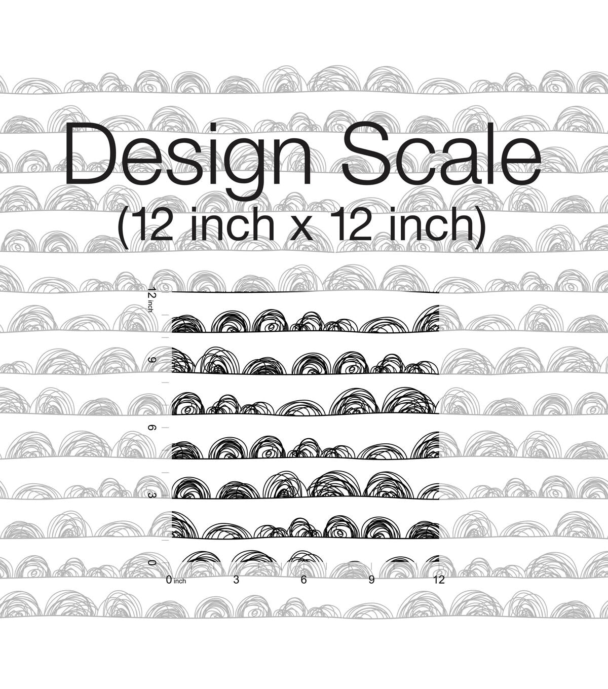 RoomMates 20.5 x 16.5' Gray Doodle Scallop Peel & Stick Wallpaper