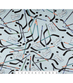 Novelty Cotton Fabric Hockey Ice Rink