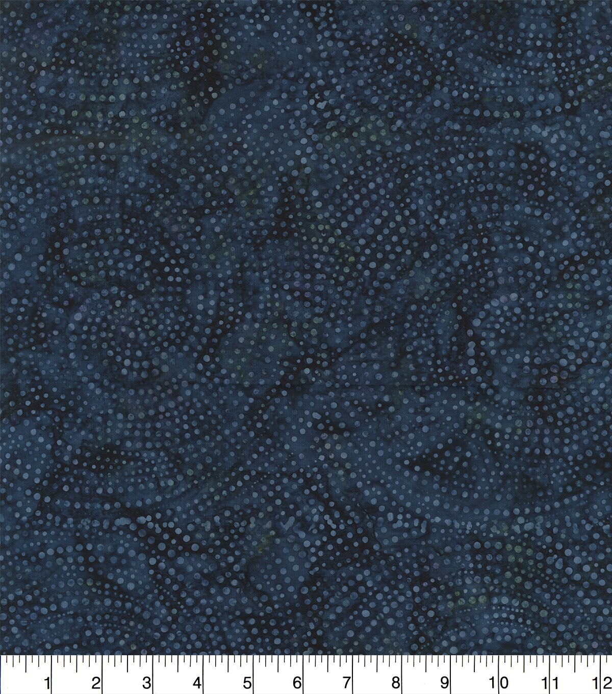 Hi Fashion Swirl Circle Dots Blue Batik Cotton Fabric