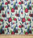 Super Snuggle Gnome & Mushrooms Flannel Fabric