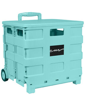 Everything Mary 16 Light Green Plastic Collapsible Cart Organizer