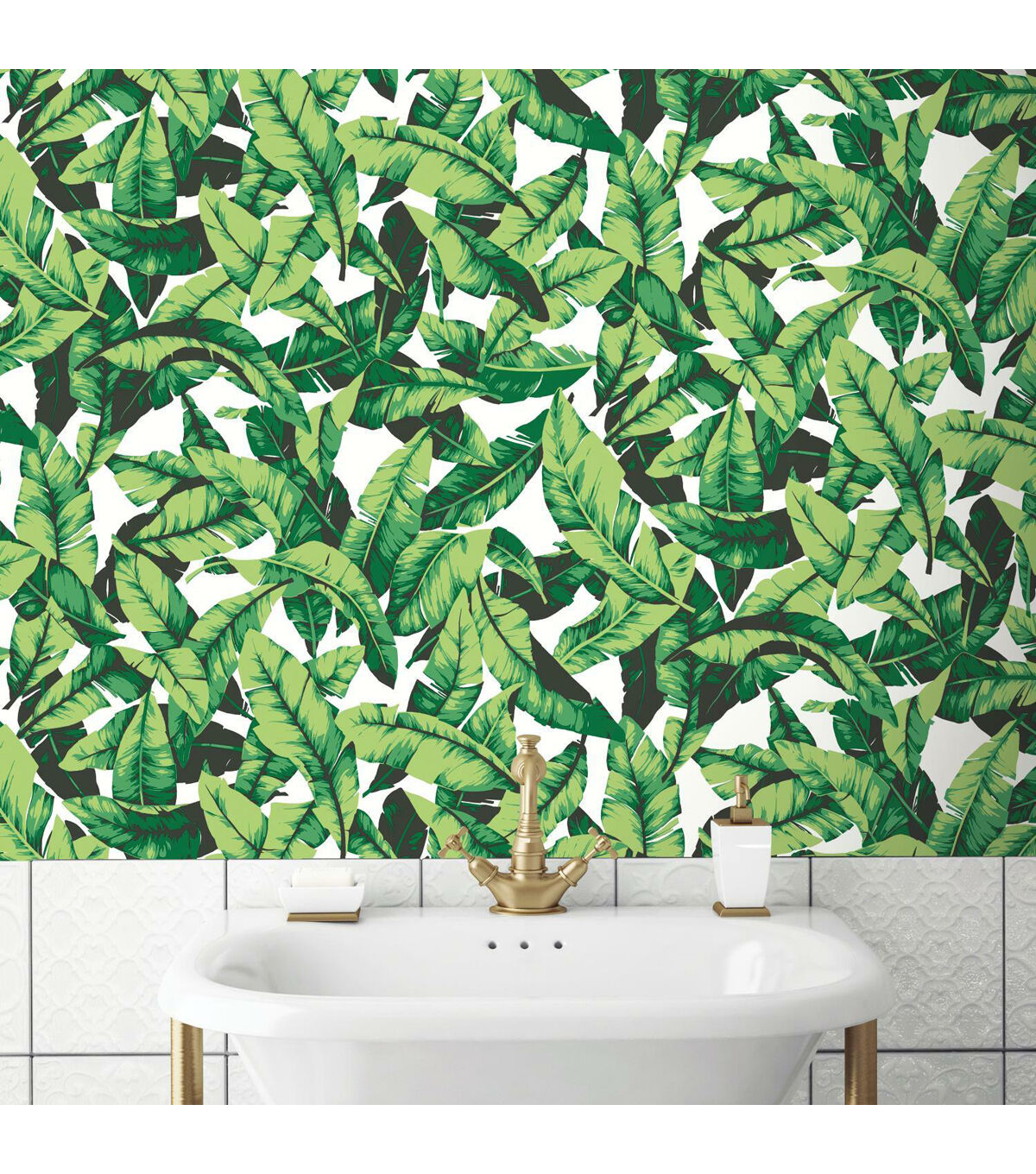 RoomMates Palm Leaf Peelable Wallpaper