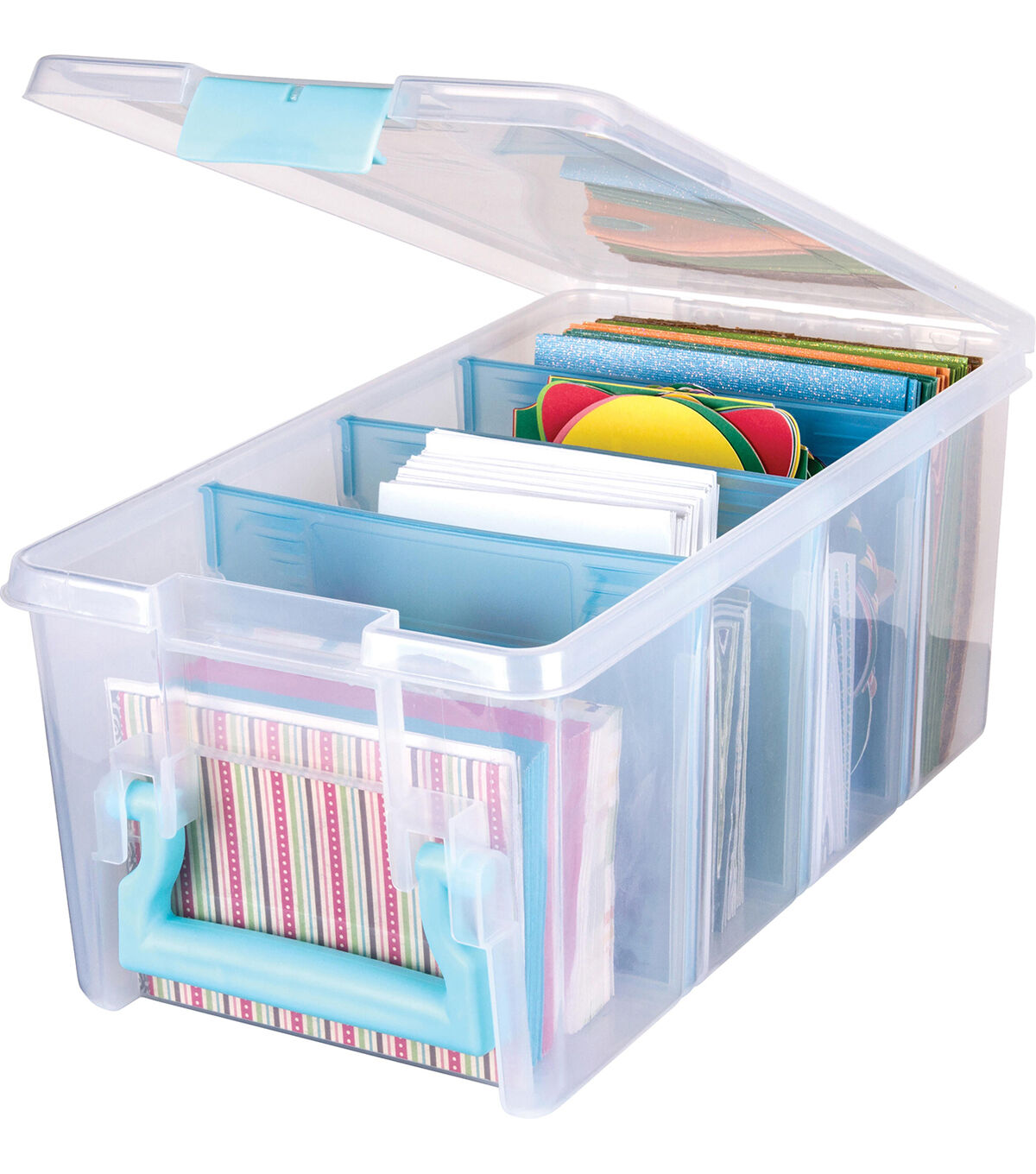 ArtBin Super Semi Satchel Aqua Handle Latch & Dividers