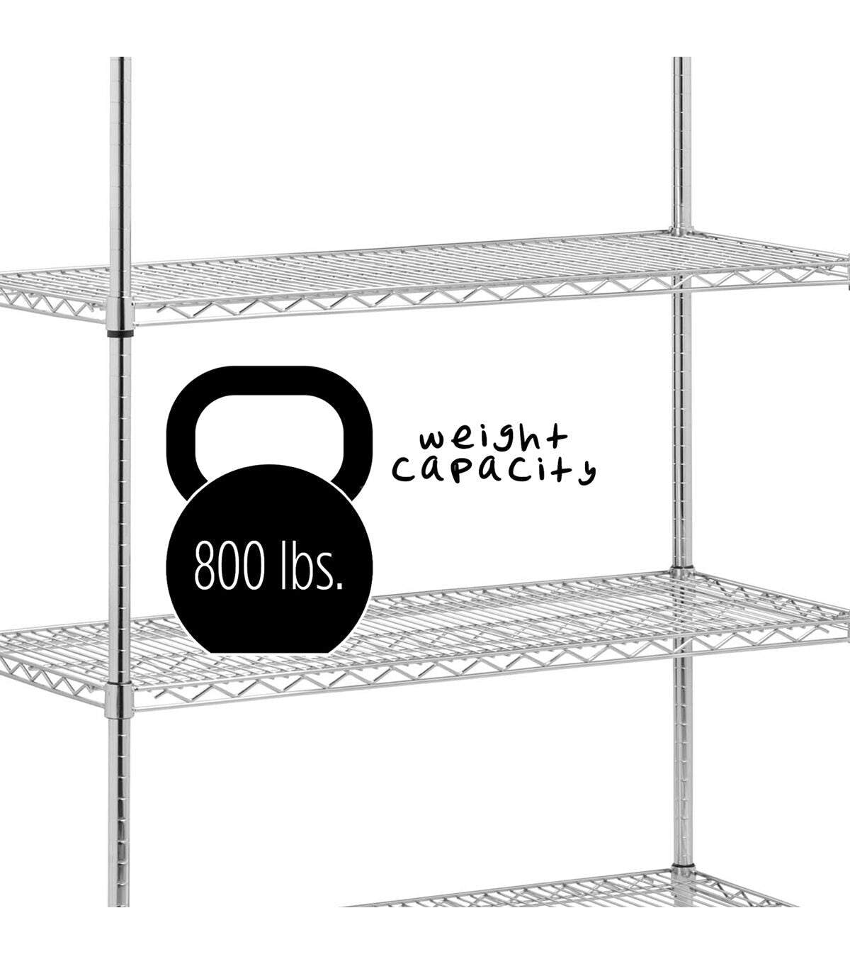 Honey Can Do 42 x 72 Chrome 5 Tier Adjustable Shelving Unit 800lbs