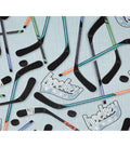 Novelty Cotton Fabric Hockey Ice Rink