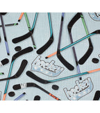 Novelty Cotton Fabric Hockey Ice Rink