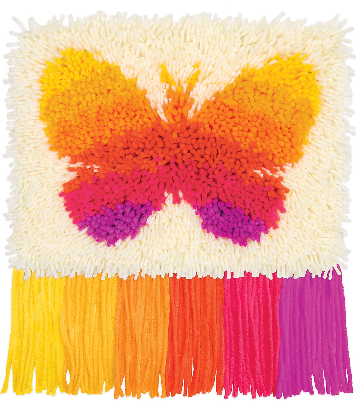 Dimensions Butterfly Fringe Latch Hook Kit 12 x 9