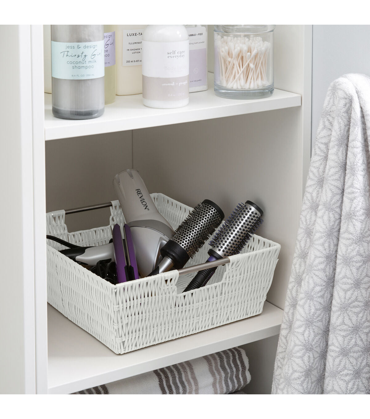 Simplify 12 x 10 Rattan Shelf Storage Basket