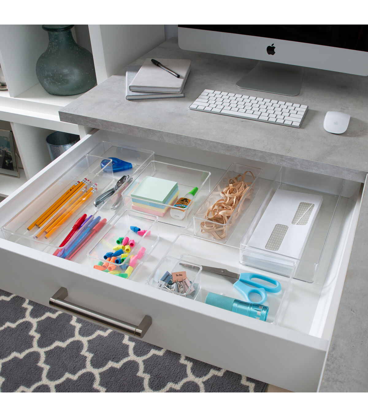 Simplify 12 Clear Narrow Drawer Organizer