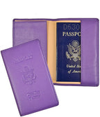 Leather Debossed RFID Blocking Passport Jacket