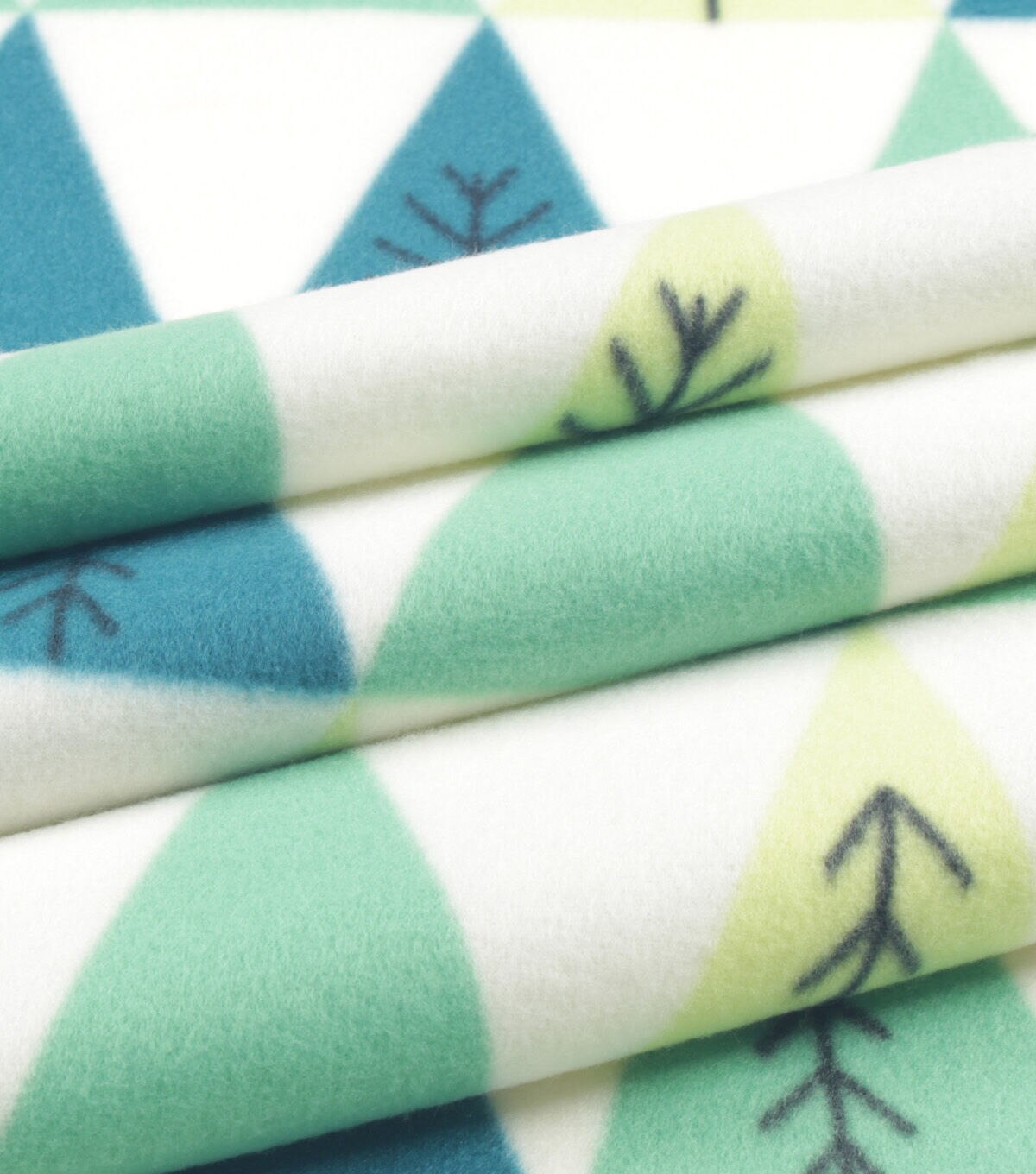 Wilderness Triangle Geo Blizzard Prints Fleece Fabric
