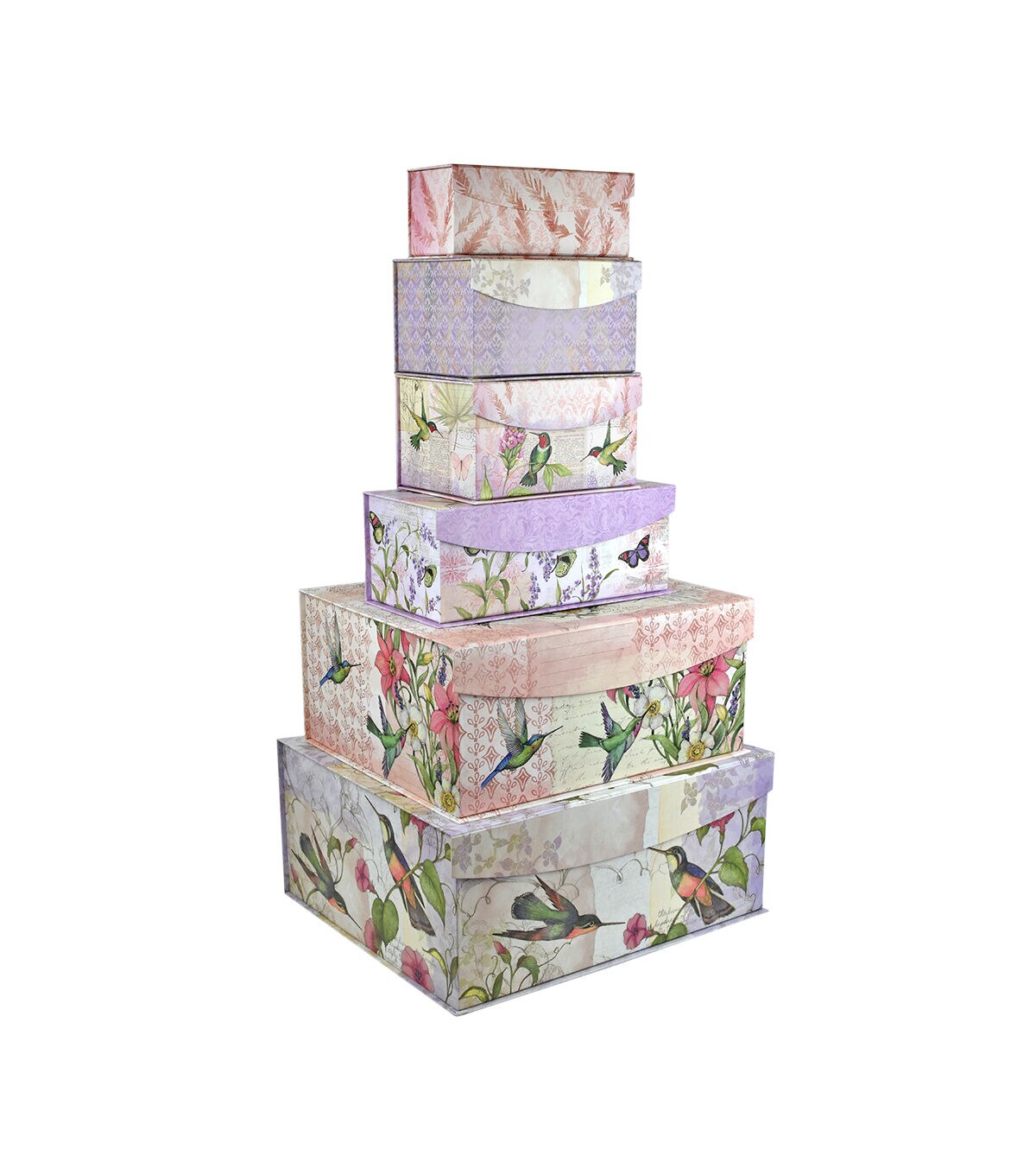 8 Purple Hummingbirds Fliptop Box by Place & Time
