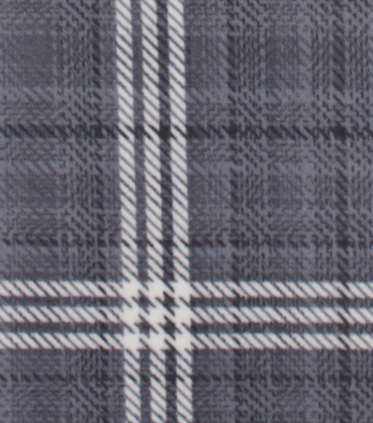 Gray Sweater Plaid Anti Pill Fleece Fabric