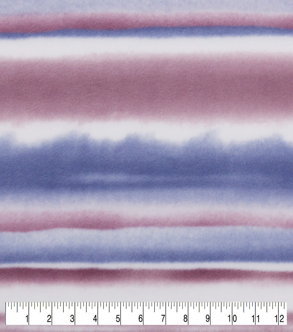 Purple Stripes Anti Pill Fleece Fabric