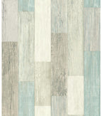 RoomMates Wallpaper Coastal Weathered Plank