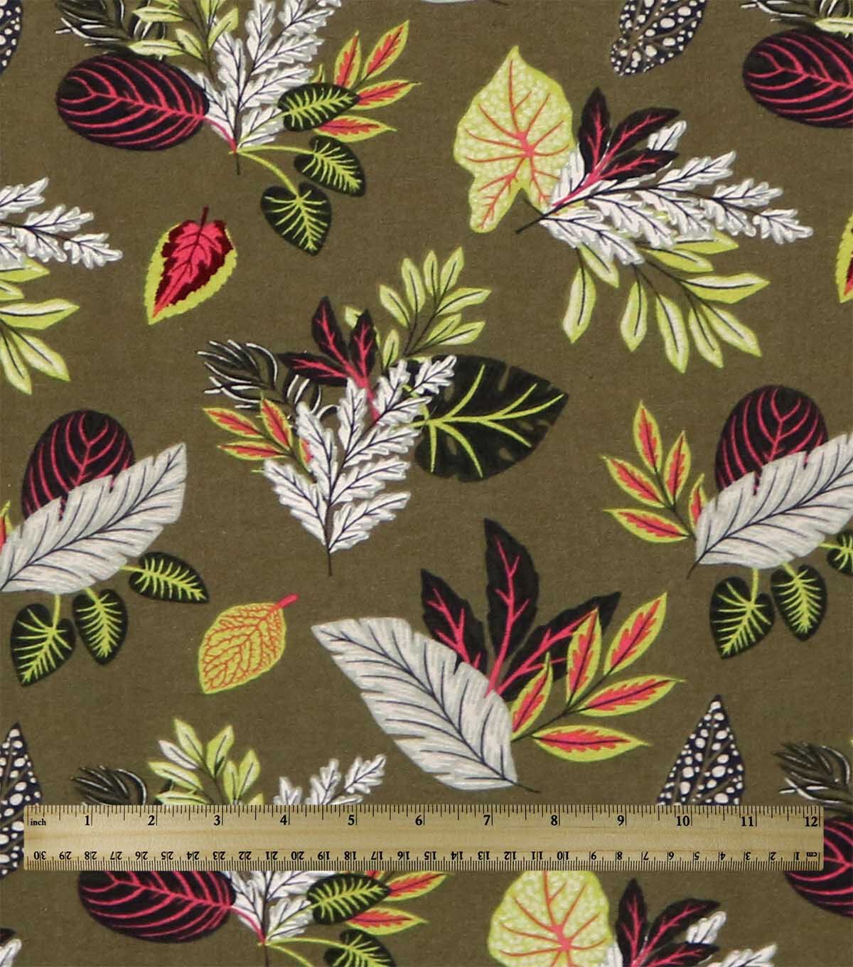 Green Leaf Variety Super Snuggle Flannel Fabric