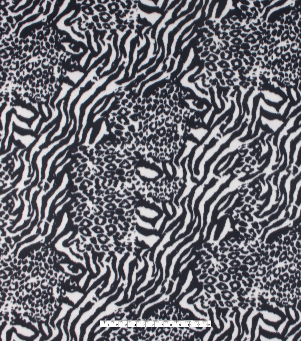 Multi Animal Blizzard Fleece Fabric