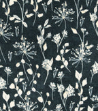 Black Floral Luxe Fleece Fabric