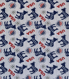Democratic Donkeys Toss Patriotic Cotton Fabric