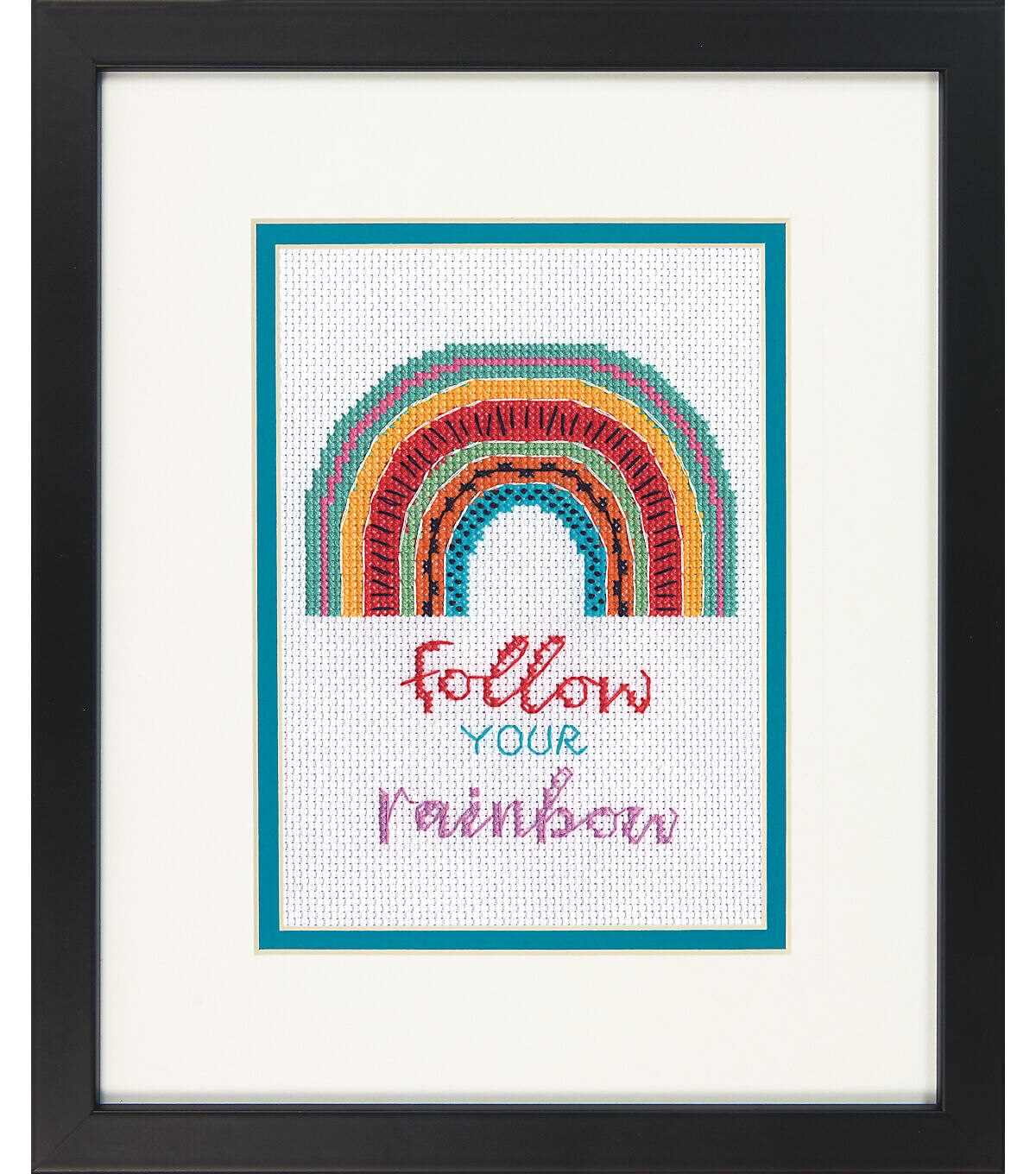 Dimensions Follow Your Rainbow Cross Stitch Kit 5 x 7