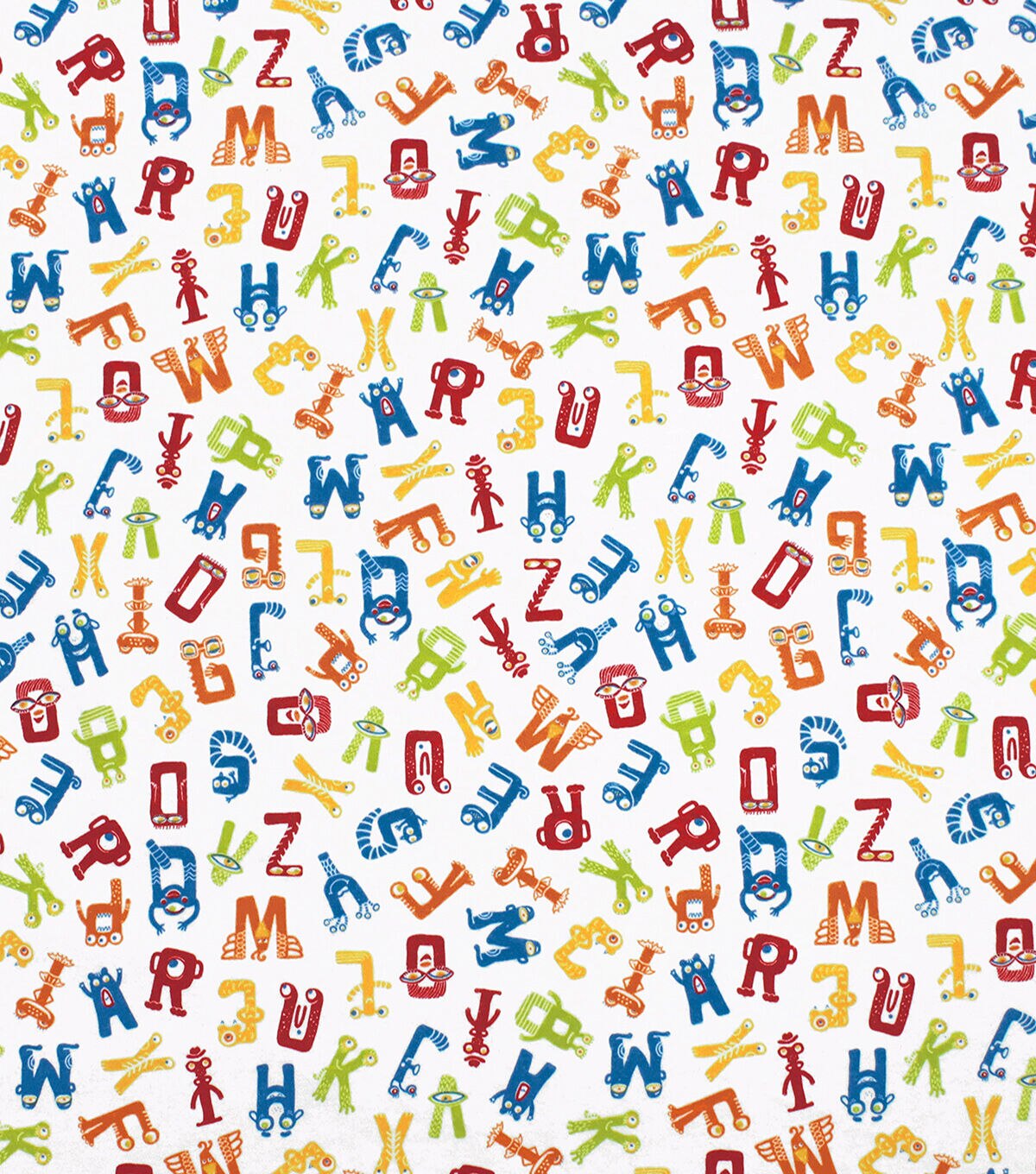 Alphabet Super Snuggle Flannel Fabric
