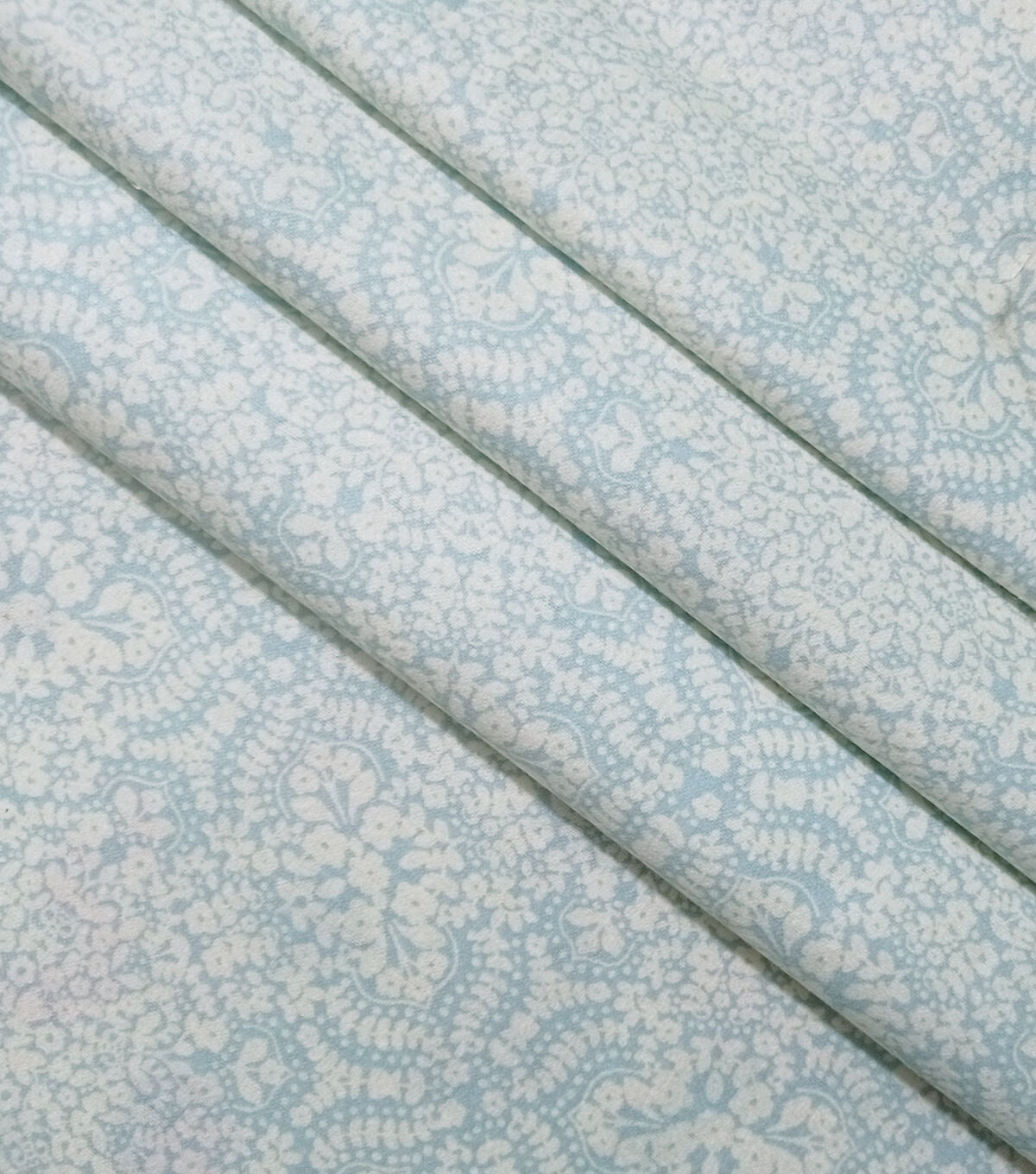 Blue Damask Swirl Super Snuggle Flannel Fabric