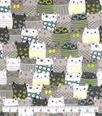 Packed Cats Super Snuggle Flannel Fabric