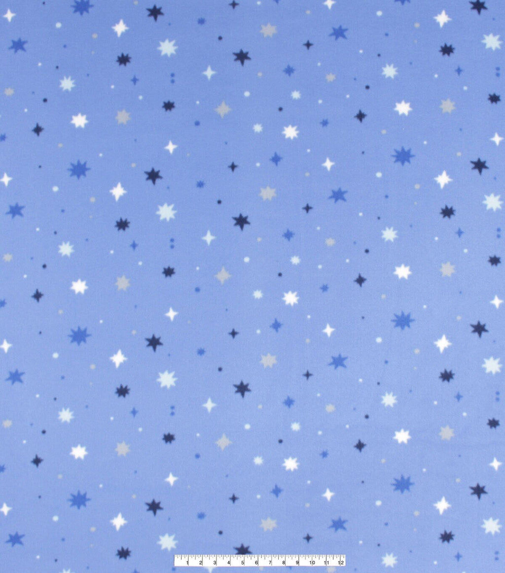Snow Geo Blizzard Prints Fleece Fabric