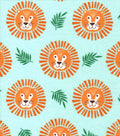 Super Snuggle Flannel Fabric Lion Faces