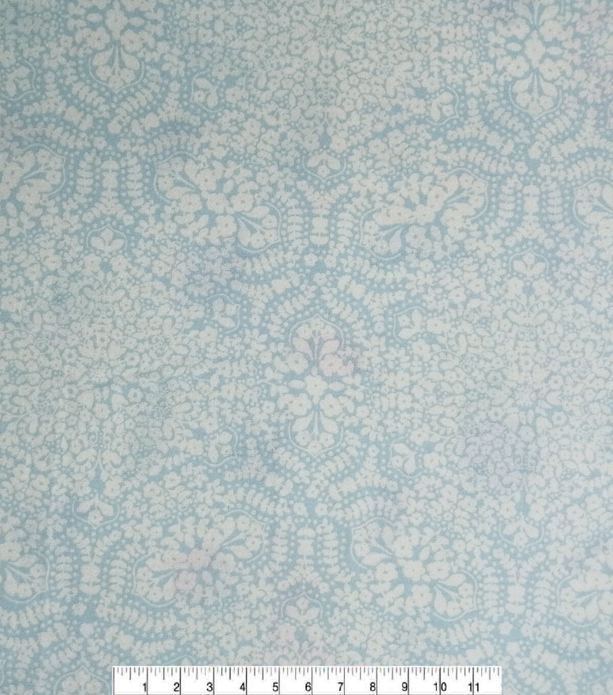 Blue Damask Swirl Super Snuggle Flannel Fabric