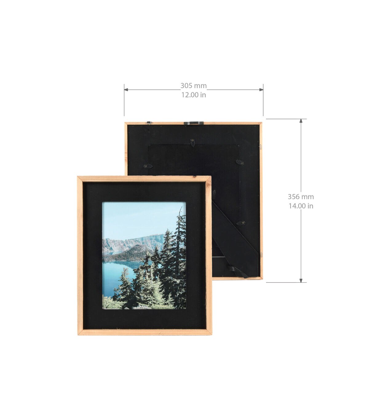 12 x 14 Matted to 8 x 10 Summit Black Portrait Frame by Hudson 43