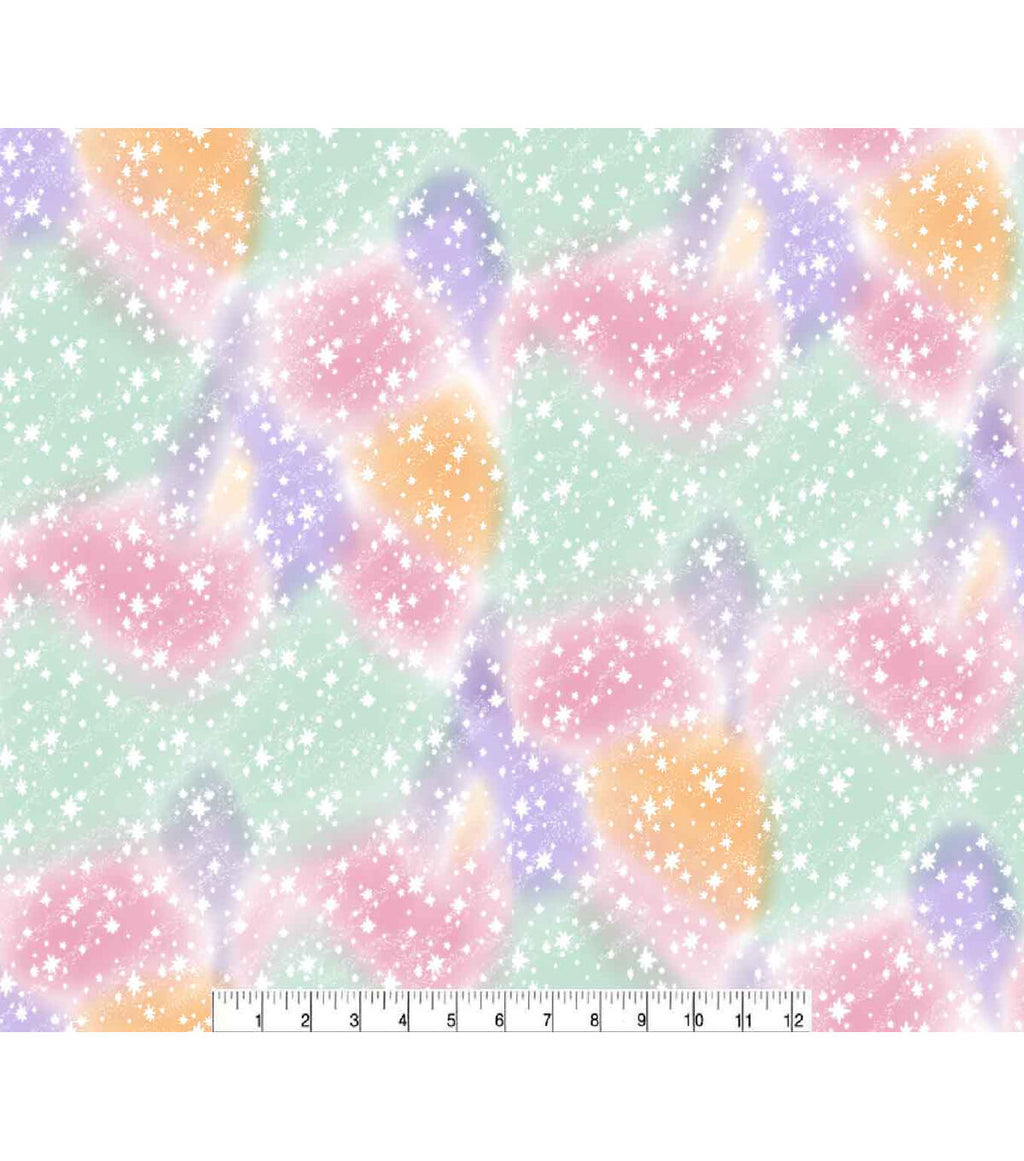 Pastel Stars Super Snuggle Flannel Fabric