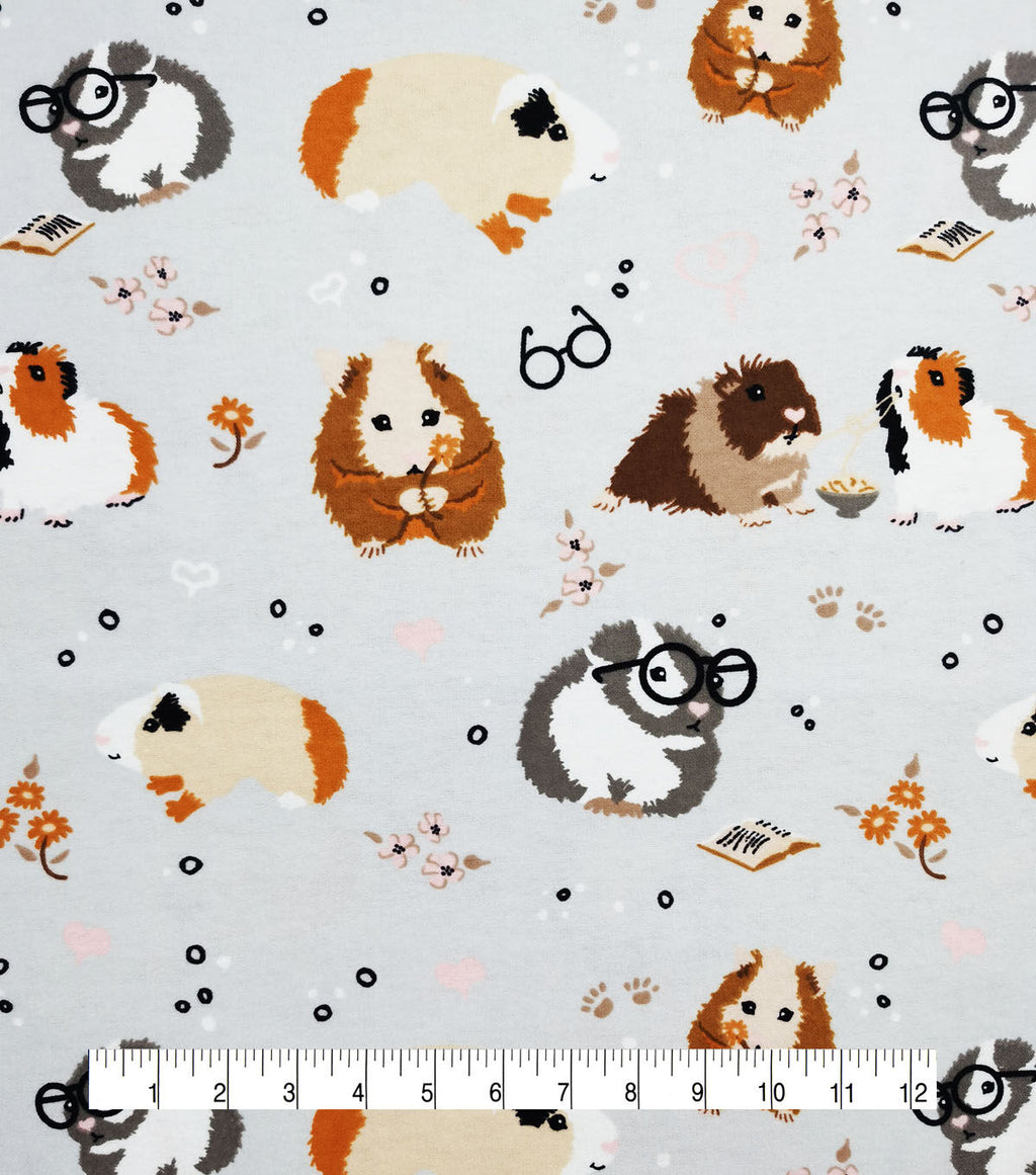 Guinea Pigs Super Snuggle Flannel Fabric