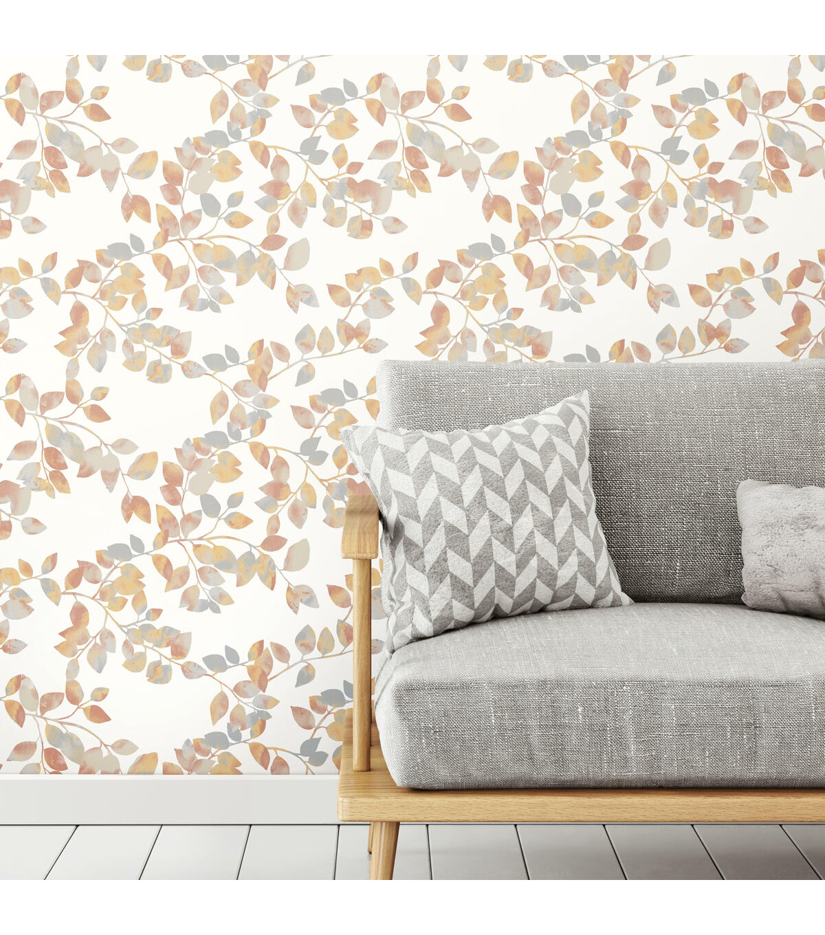 RoomMates 20.5 x 16.5' Fall Latvus Leaves Peel & Stick Wallpaper