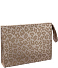 Vegan Leather Leopard Accessory Pouch