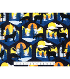 Sunset Animals Anti Pill Fleece Fabric