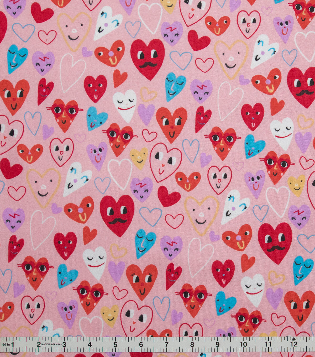 POP! Tossed Hearts Super Snuggle Flannel Fabric