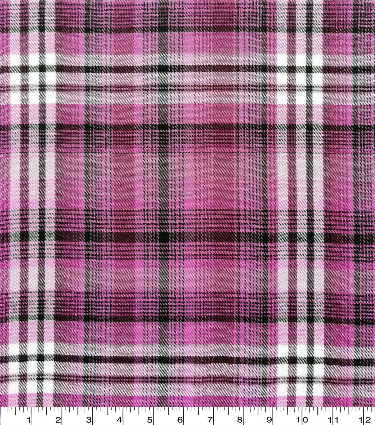 Purple Box Plaid Polyester Flannel Fabric
