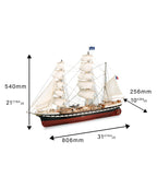 French Training Ship Belem. 1:75 Wooden Model Ship Kit