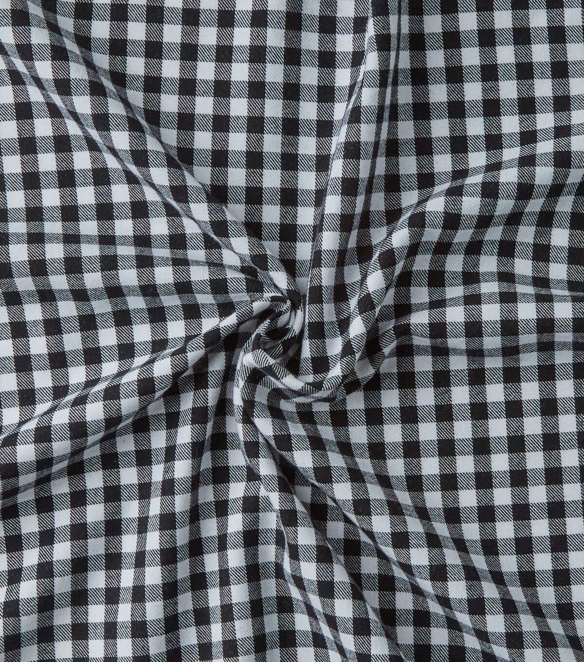Eddie Bauer Black & White Buffalo Check Cotton Tencel Flannel Fabric