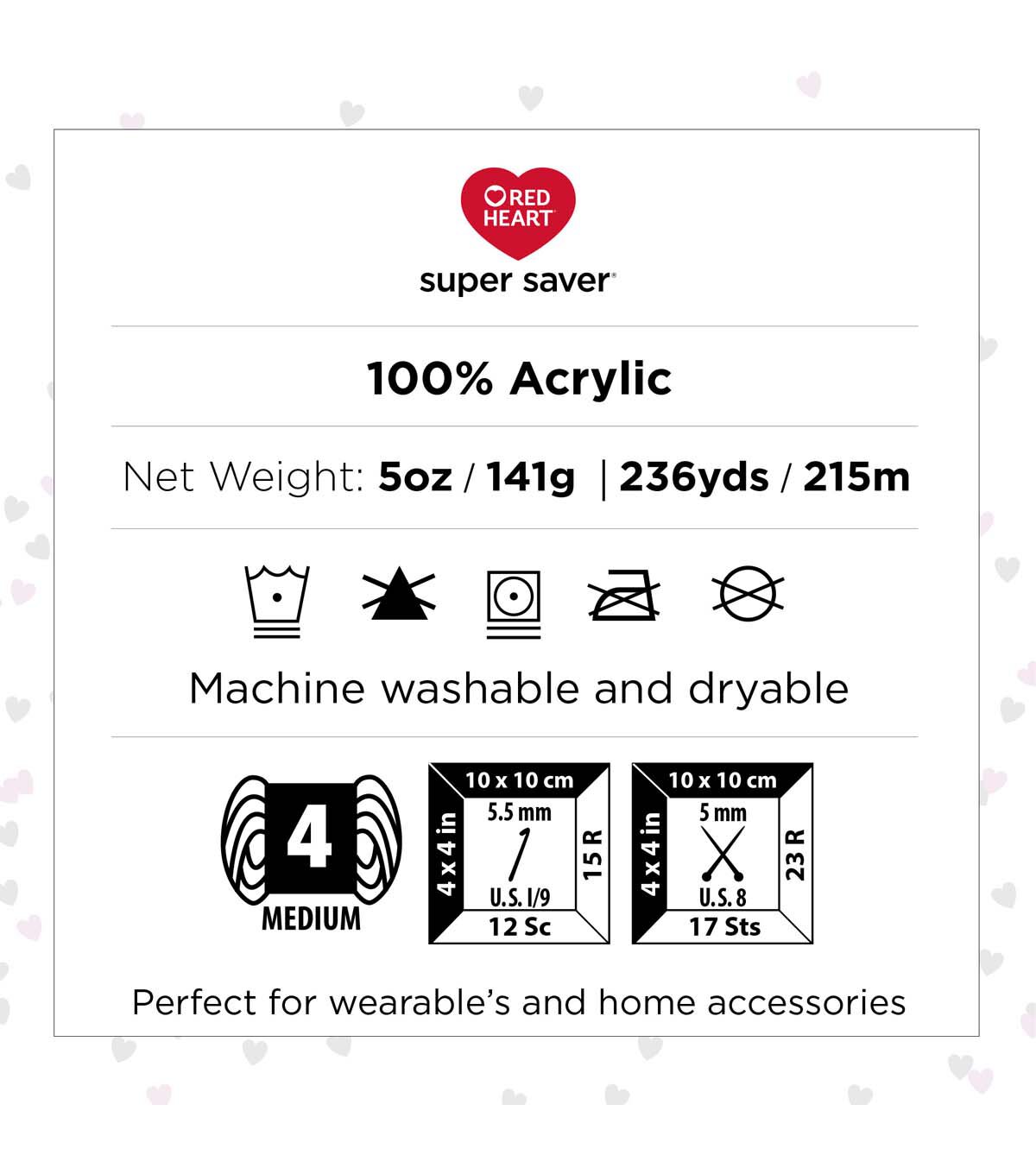 Red Heart Super Saver Brushed Soft 255yds Worsted Acrylic Yarn