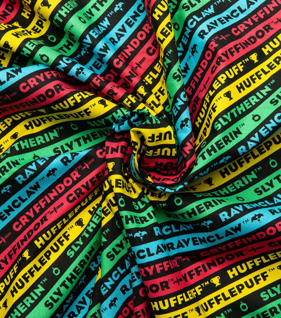Harry Potter Cotton Fabric House Stripe