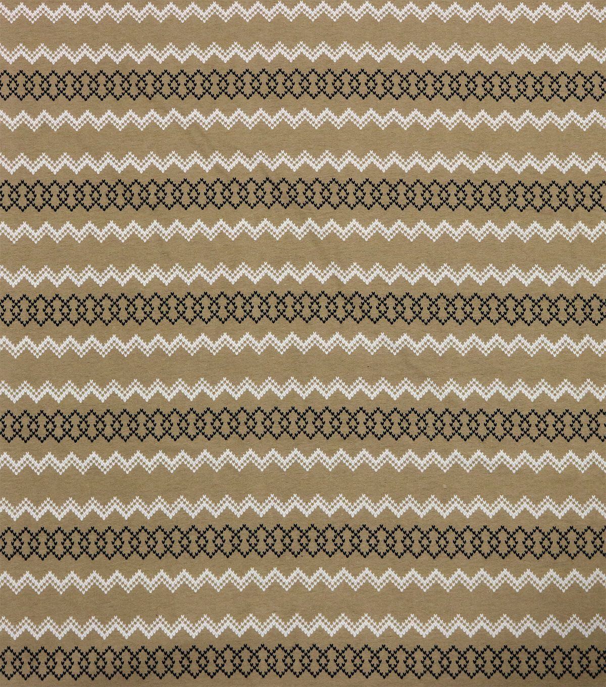 Geometric Print on Brown Super Snuggle Christmas Flannel Fabric