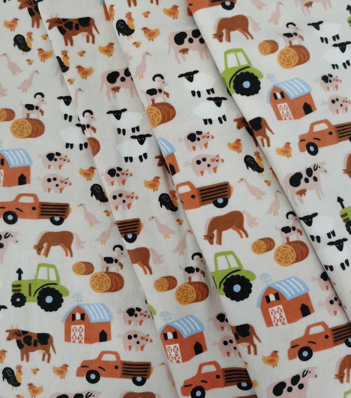 Farm Icons Super Snuggle Flannel Fabric