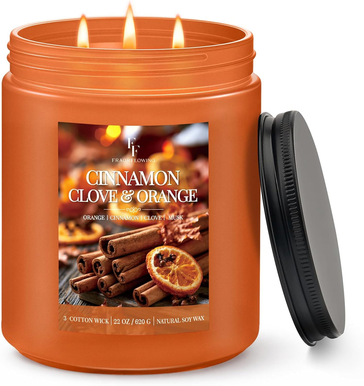 Fall Candles Set, 4 Pack Candles for Home Scented Natural Soy Wax, Autumn Gifts Set for Women Men, Fall Fragrance of Pumpkin/Cinnamon/Vanilla Cupcake/Apple