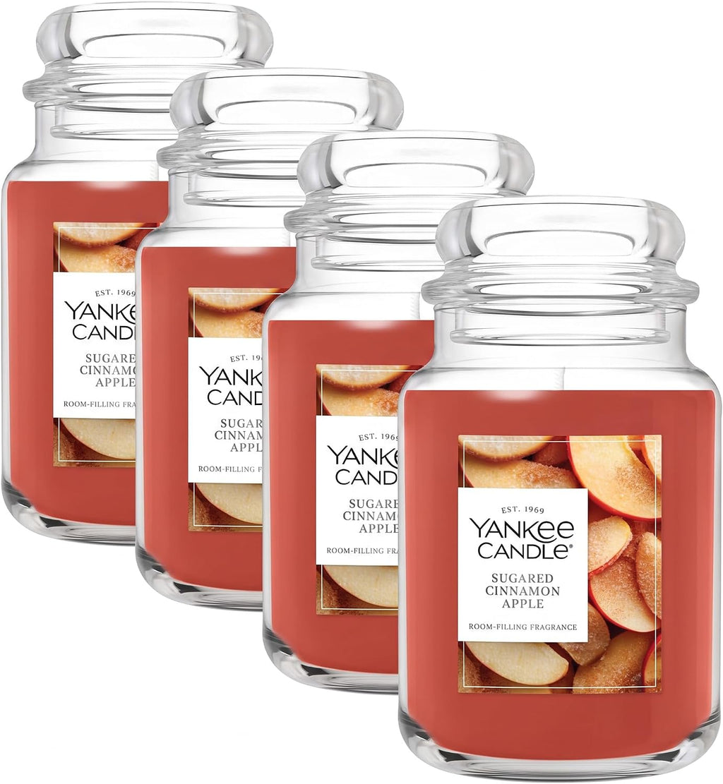 Yankee Candle Sugared Cinnamon Apple Scented Candle, 22oz Large Jar