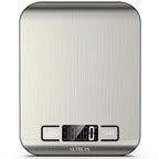 Ultrean Food Scale, Digital Kitchen Scale with LCD Display, Weight Grams and Ounces for Baking Cooking and Meal Prep, 6 Units with Tare Function, 304 Stainless Steel, 11lb (Batteries Included)